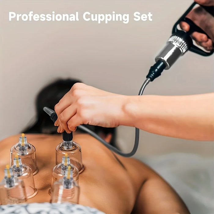 Vacuum Cupping Therapy Set with Hand Pump and Multiple Cups