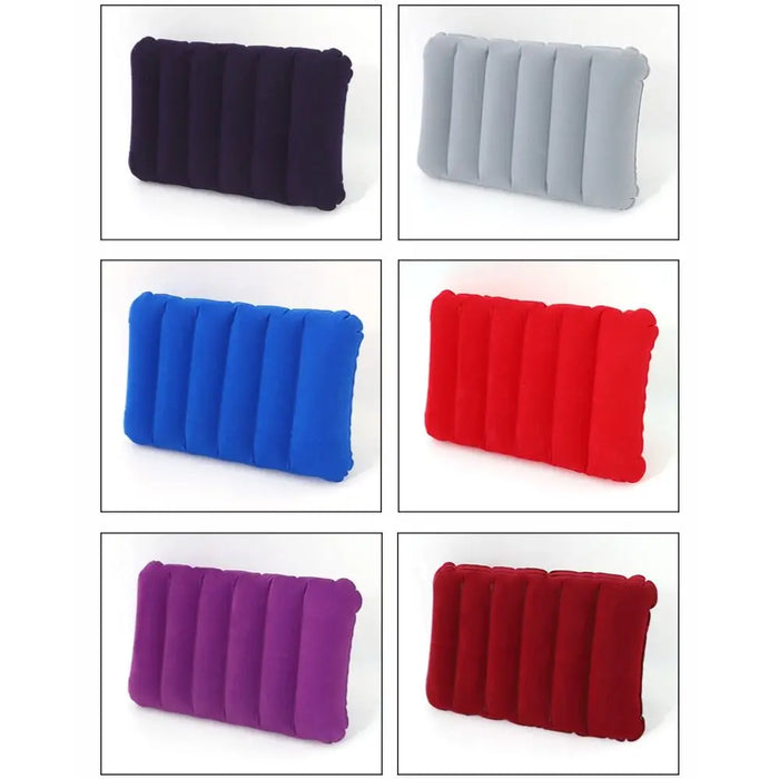 Inflatable PVC Flocking Air Pillow – Portable Magic Cushion for Travel/Home
