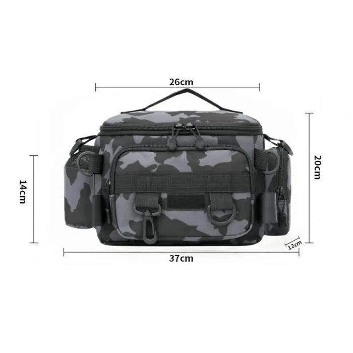 Multifunction Fishing Gear Shoulder Bag with Holder