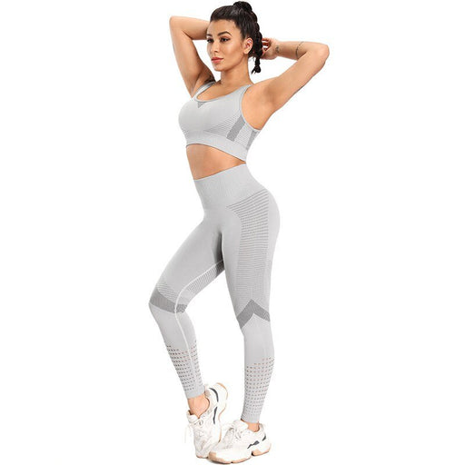 Women's Active Ombre Sports Bra and Leggings Performance Set