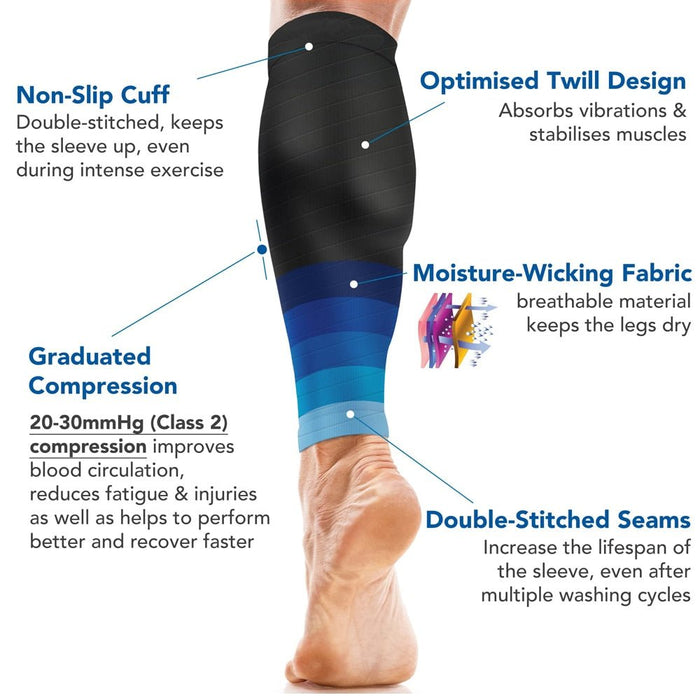 Two-Tone Calf Compression Sleeves - Flamin' Fitness