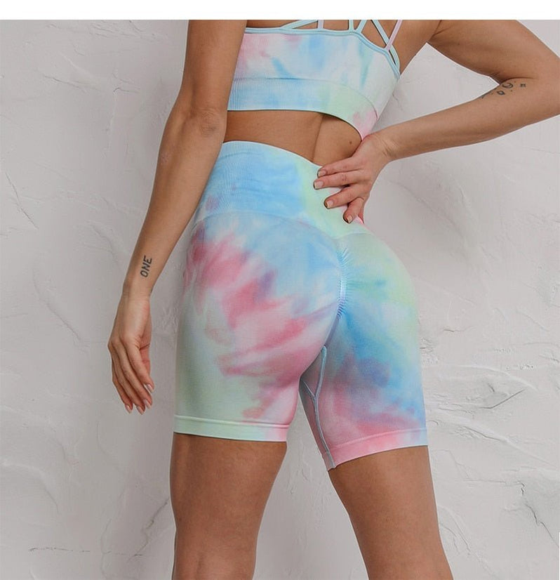 Two-Tone Tie-Dye Sports Bra | Women's Sports Bras — Flamin' Fitness