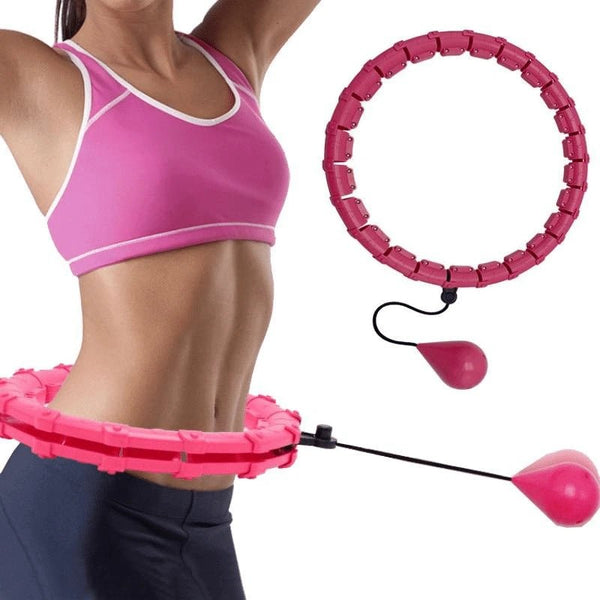 Hula Hoop Fitness Gear w/counter - Abs Workout, Weight Loss & Burn Fat  (Smart Weighted Hula Hoops, Stomach Exercises) 