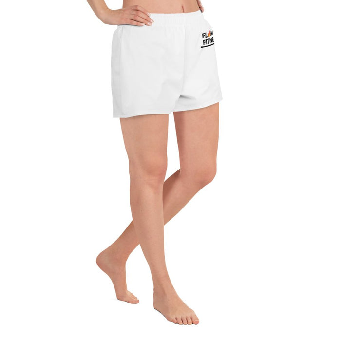 Women's White Sports Shorts - Flamin' Fitness